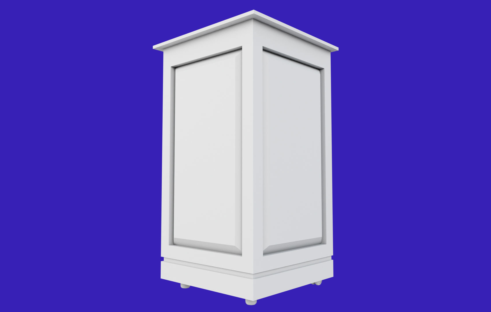 Rectangular Pulpit Low-poly 3D model_26