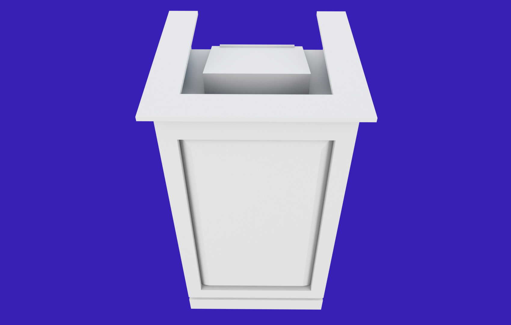 Rectangular Pulpit Low-poly 3D model_9