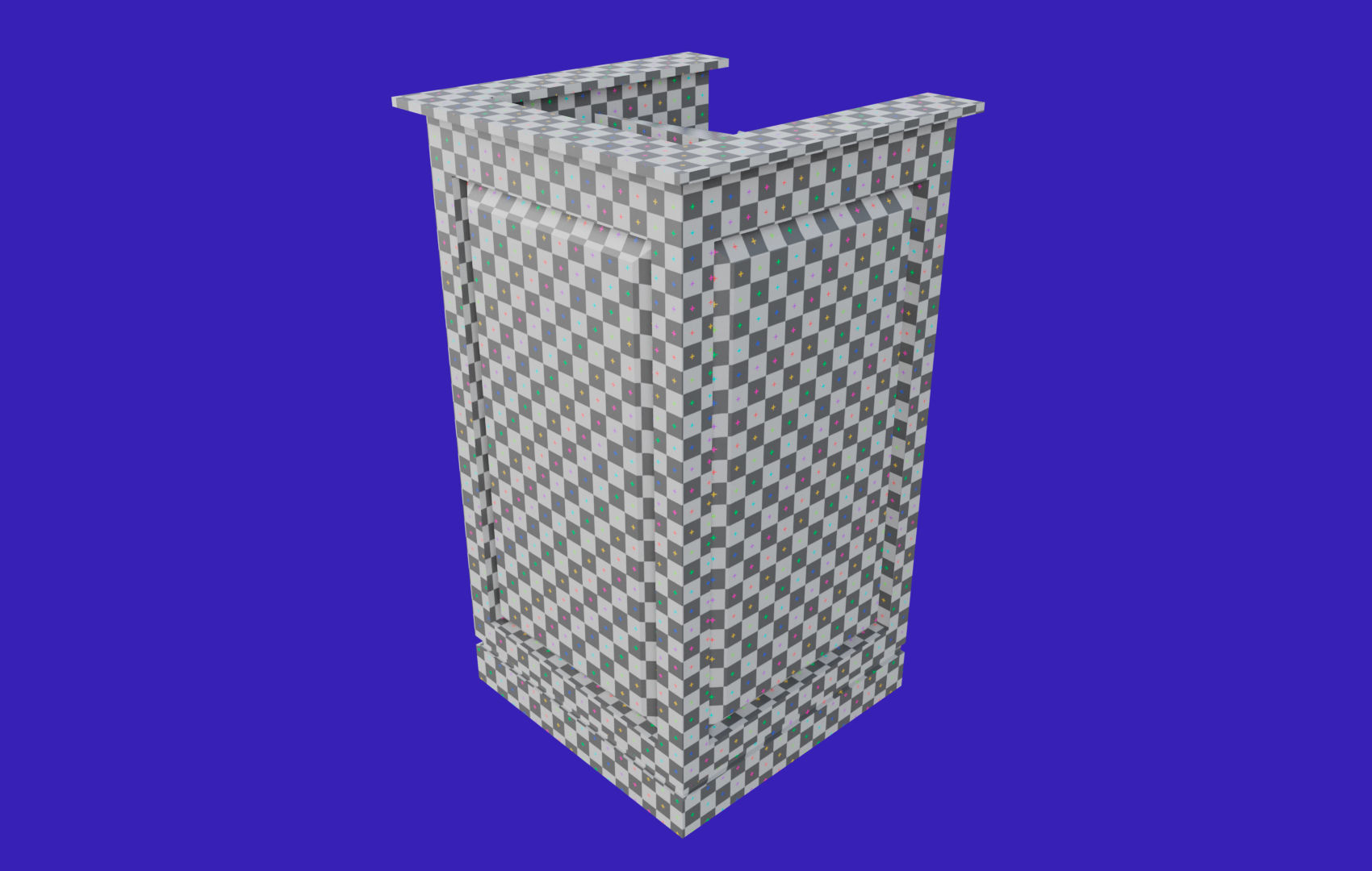 Rectangular Pulpit Low-poly 3D model_11