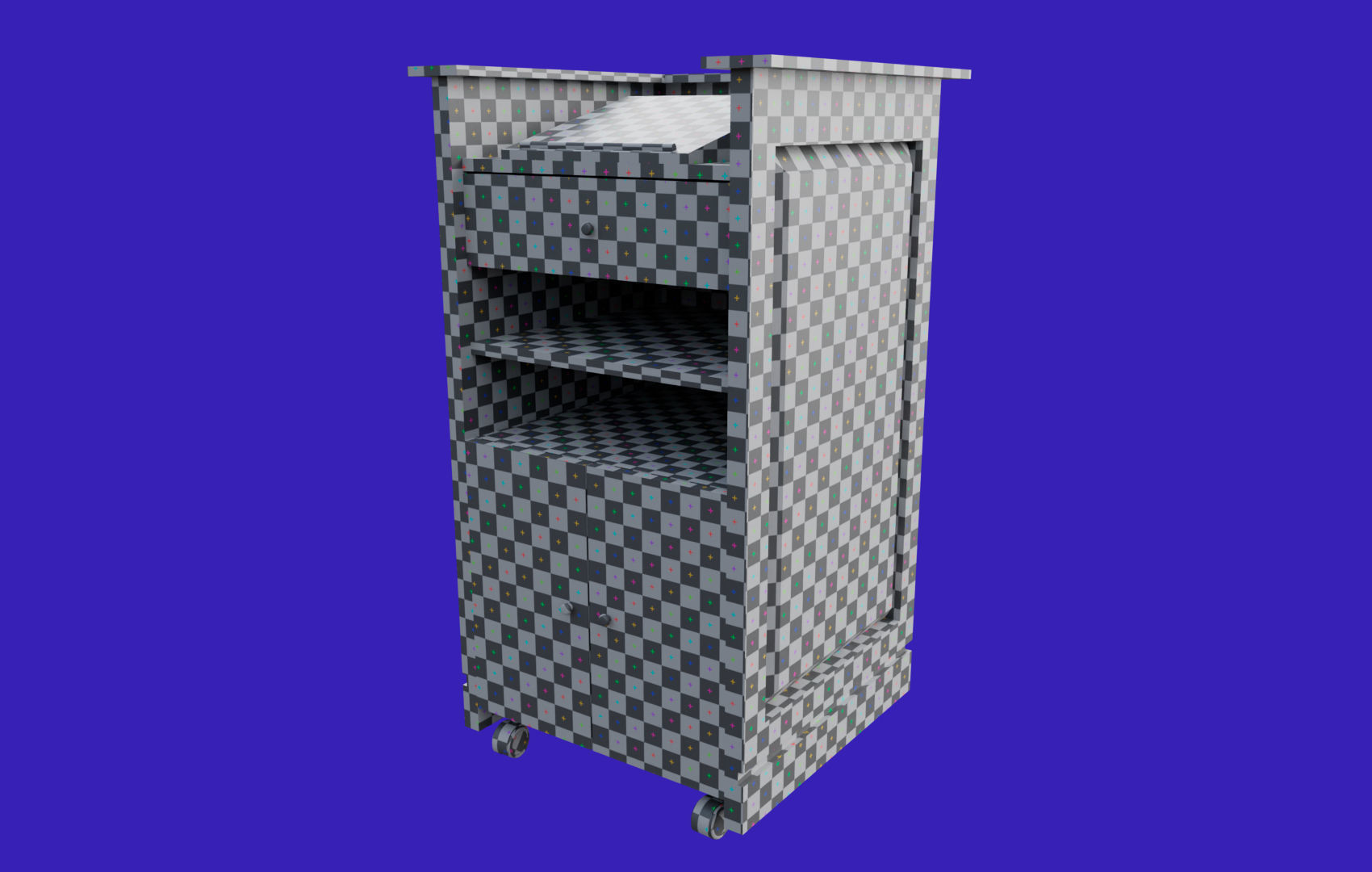 Rectangular Pulpit Low-poly 3D model_22