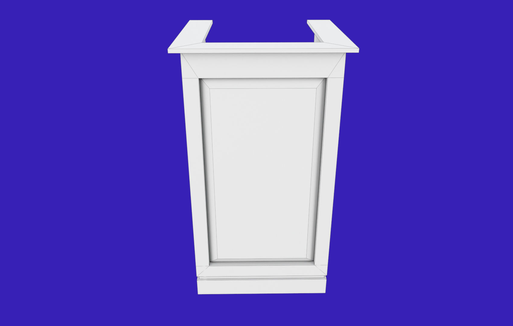 Rectangular Pulpit Low-poly 3D model_35