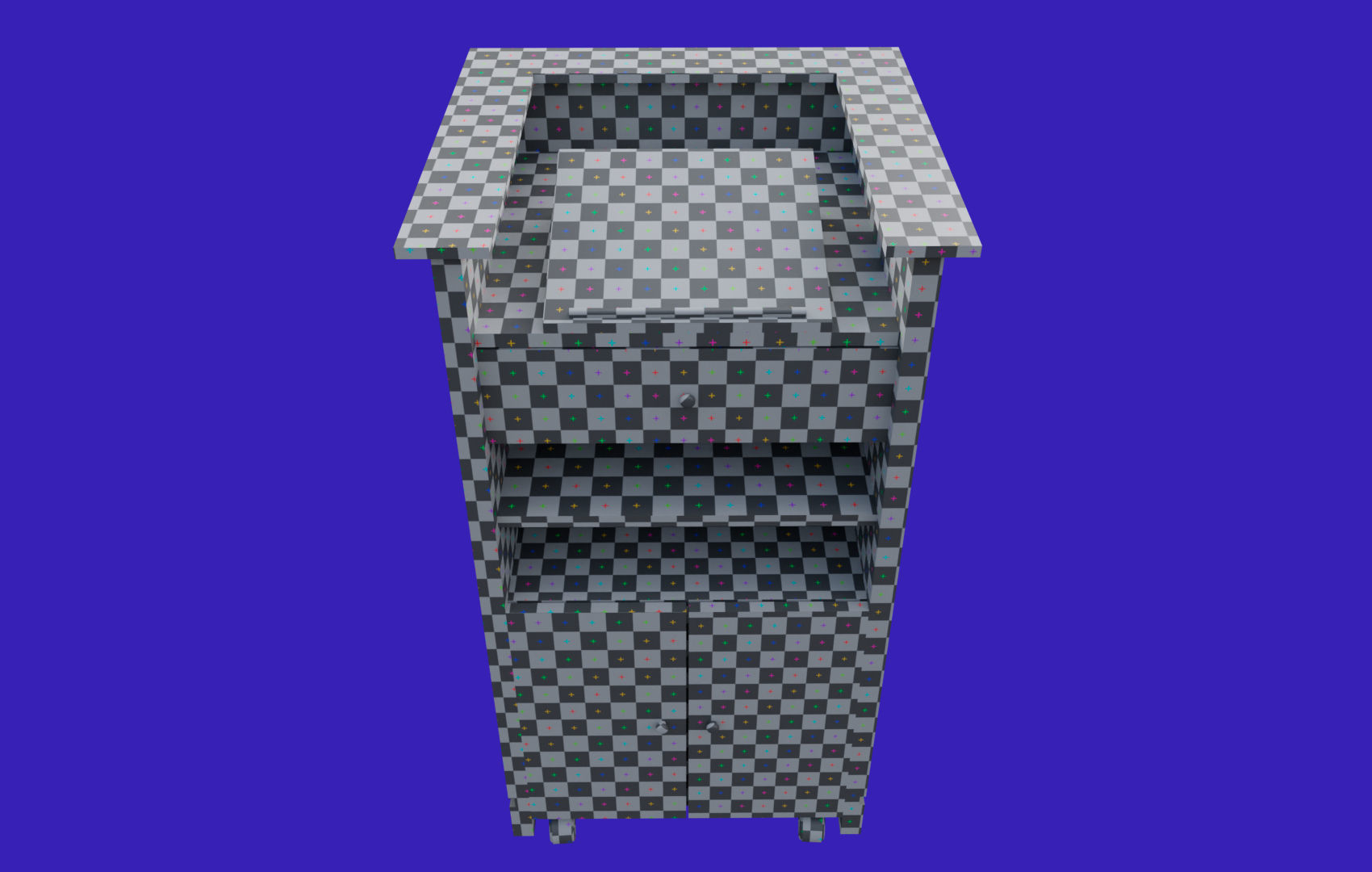 Rectangular Pulpit Low-poly 3D model_28