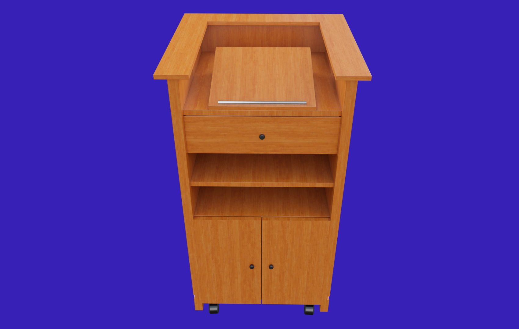 Rectangular Pulpit Low-poly 3D model_6