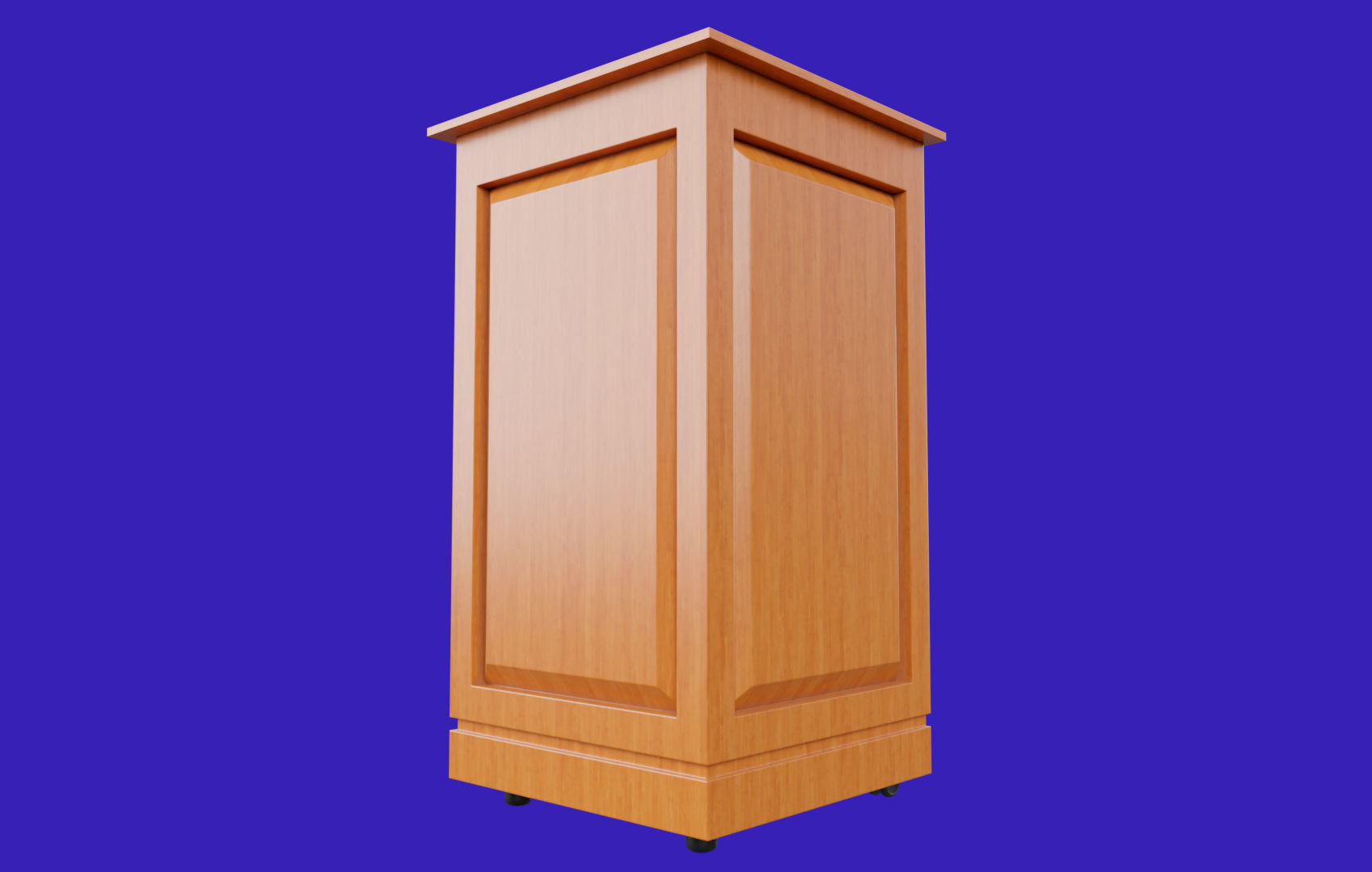 Rectangular Pulpit Low-poly 3D model_16