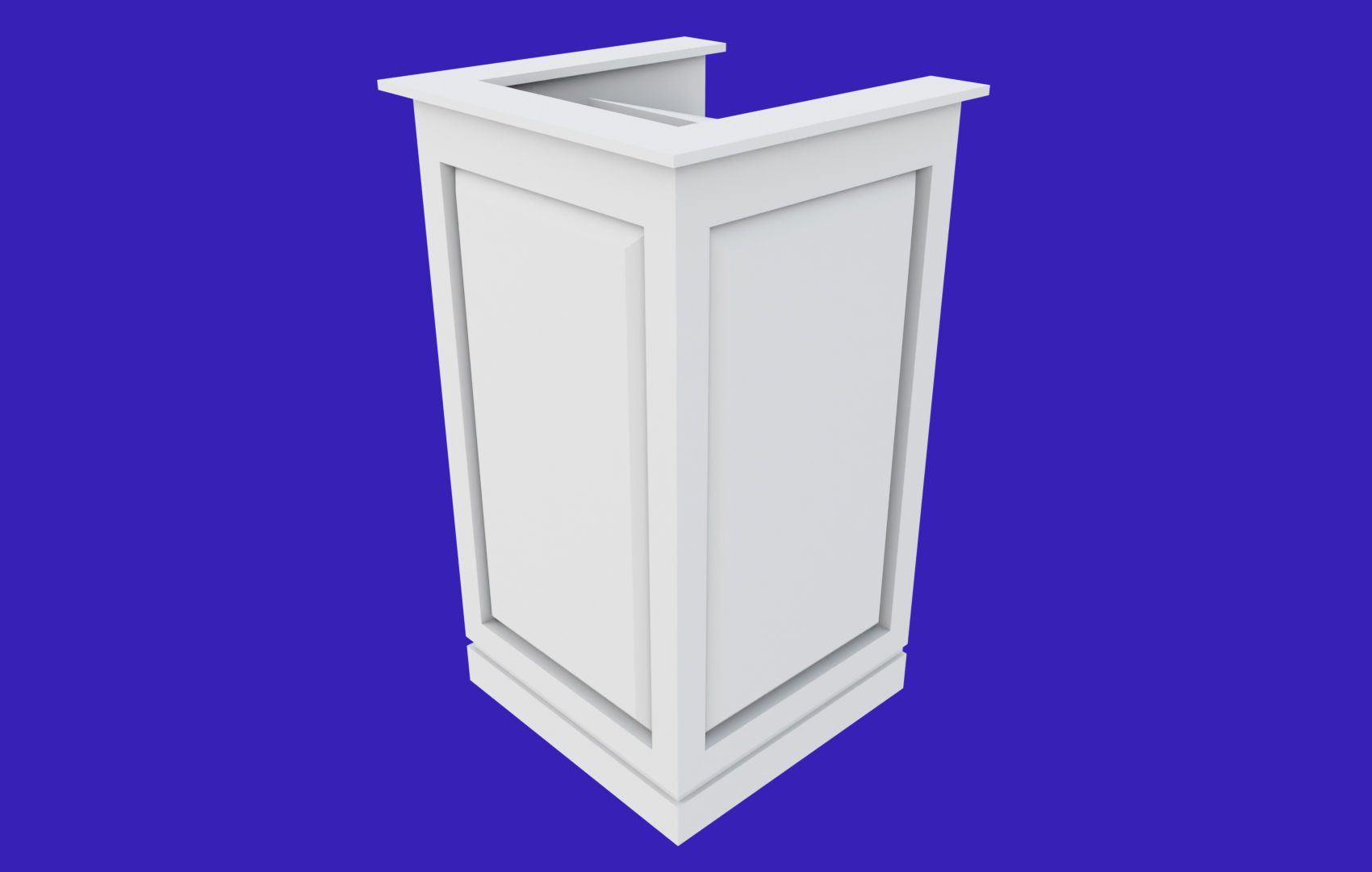 Rectangular Pulpit Low-poly 3D model_32