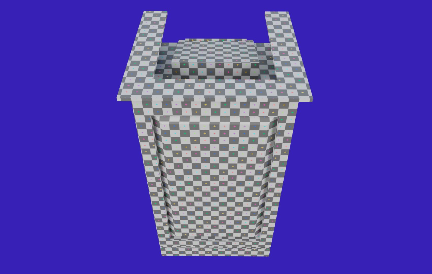 Rectangular Pulpit Low-poly 3D model_25