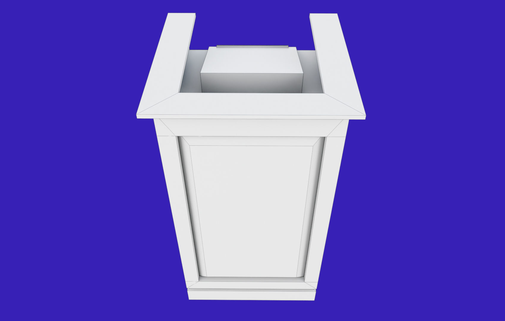 Rectangular Pulpit Low-poly 3D model_33