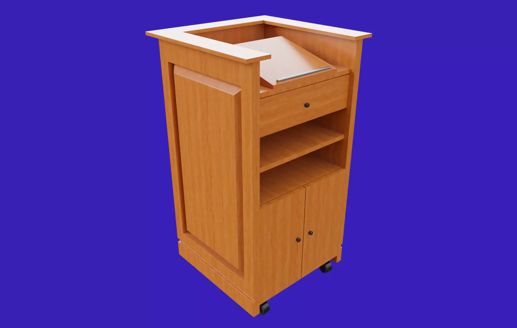 Rectangular Pulpit Low-poly 3D model_0