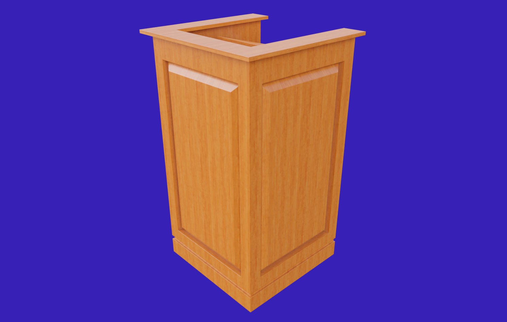 Rectangular Pulpit Low-poly 3D model_5