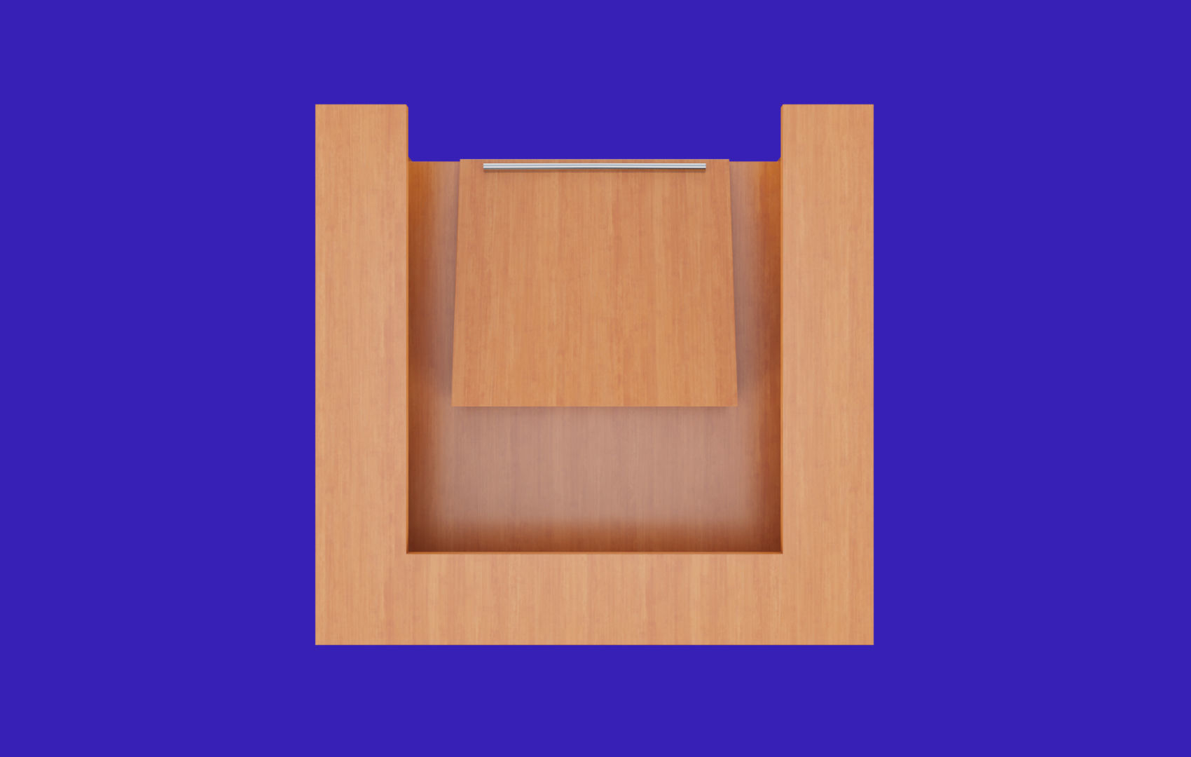 Rectangular Pulpit Low-poly 3D model_4
