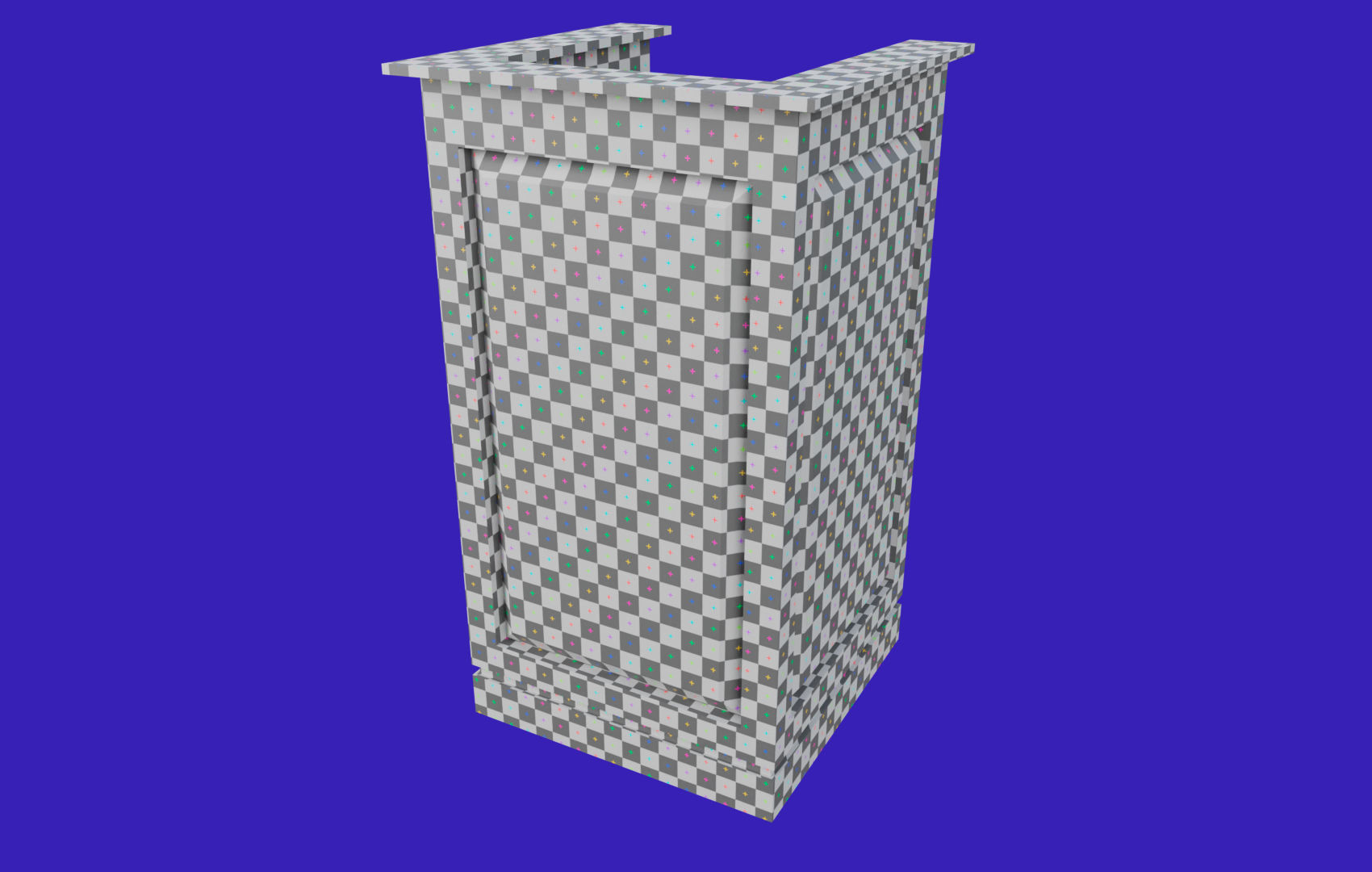 Rectangular Pulpit Low-poly 3D model_34