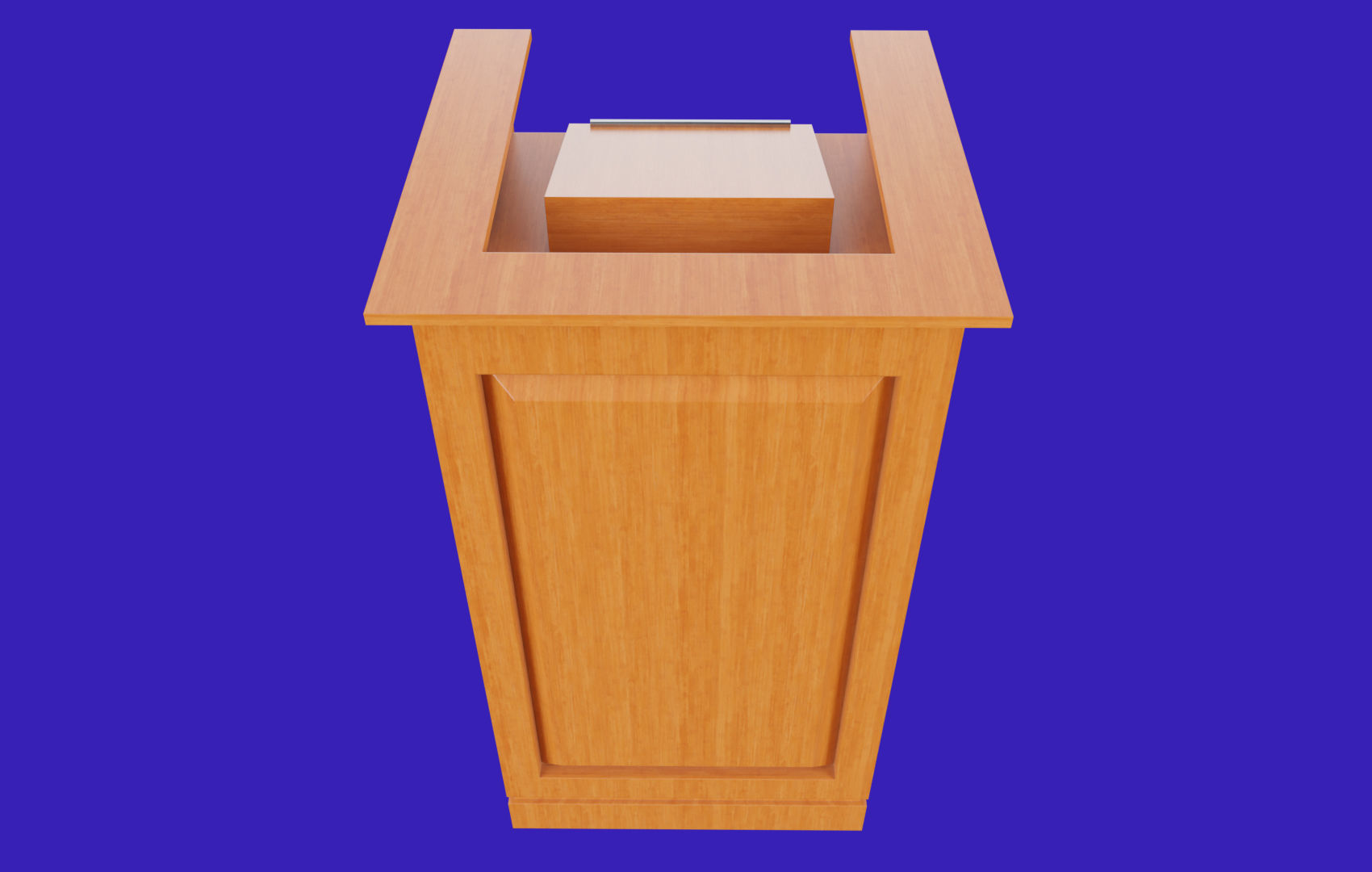 Rectangular Pulpit Low-poly 3D model_1