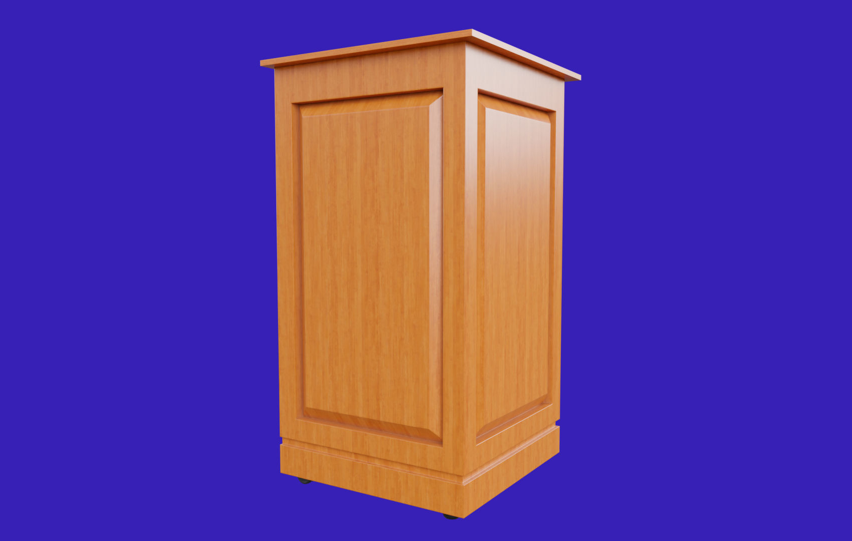 Rectangular Pulpit Low-poly 3D model_2