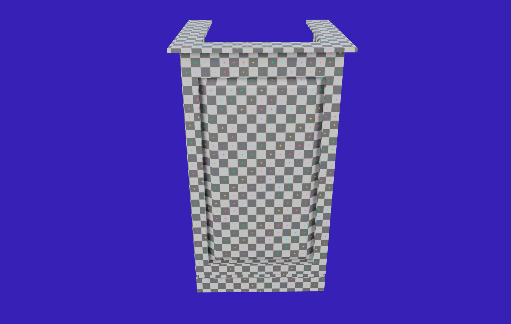 Rectangular Pulpit Low-poly 3D model_36