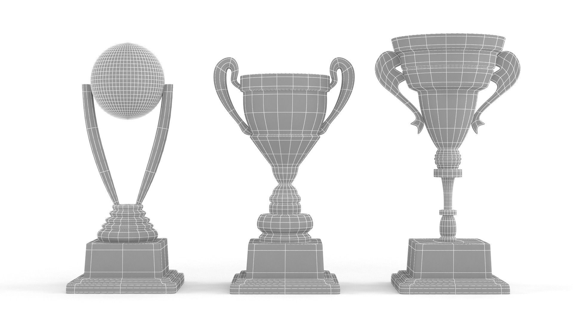 Cups Trophy 3D model_7