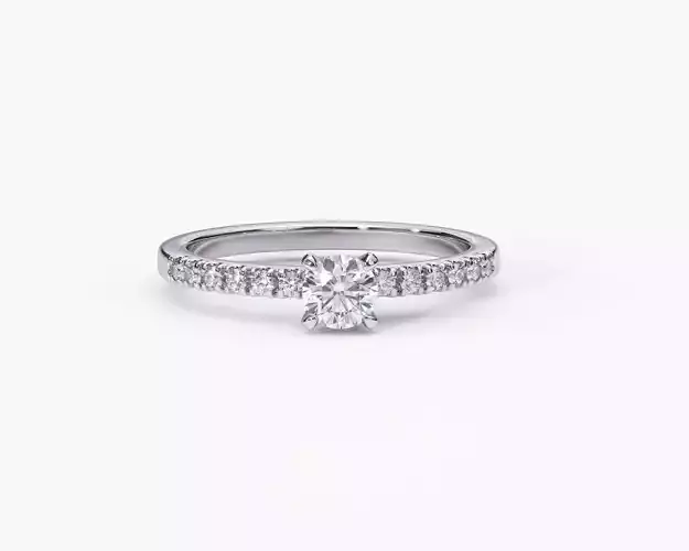 ZDR0125 round brilliant diamond engagement ring