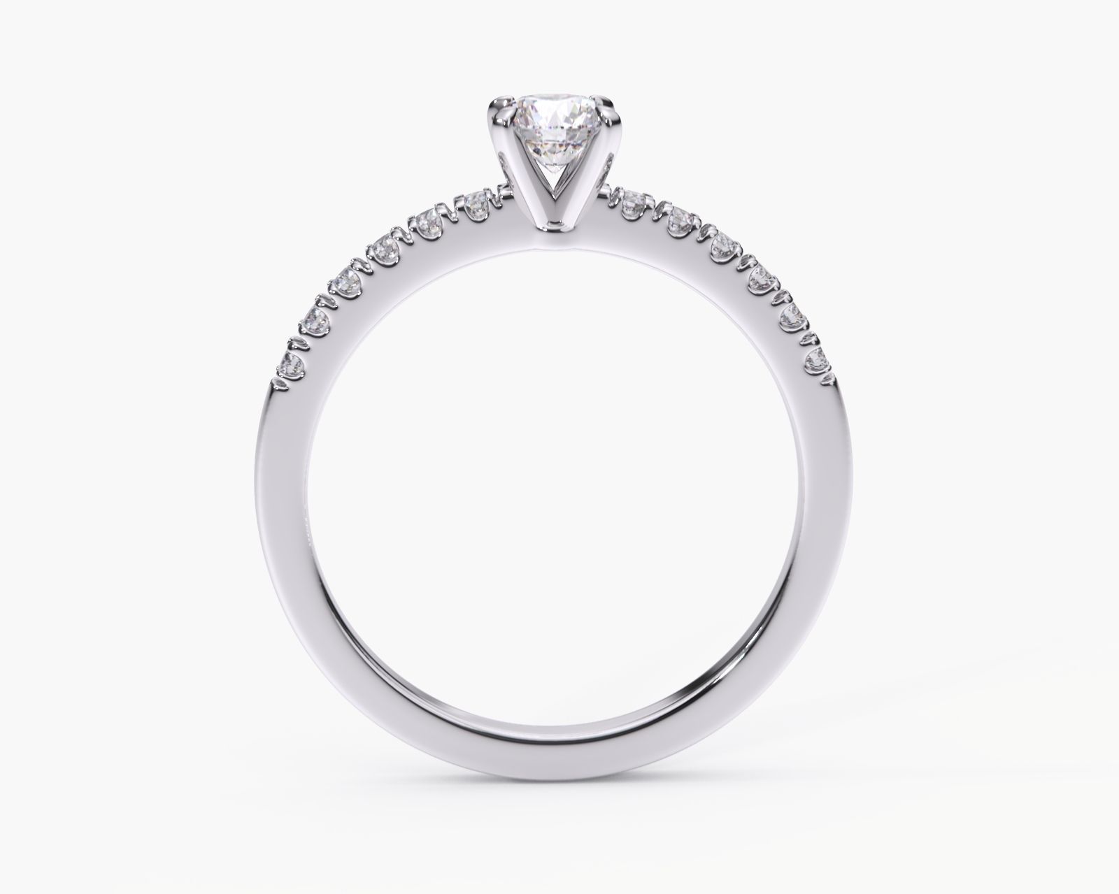 ZDR0125 round brilliant diamond engagement ring 3D print model_1