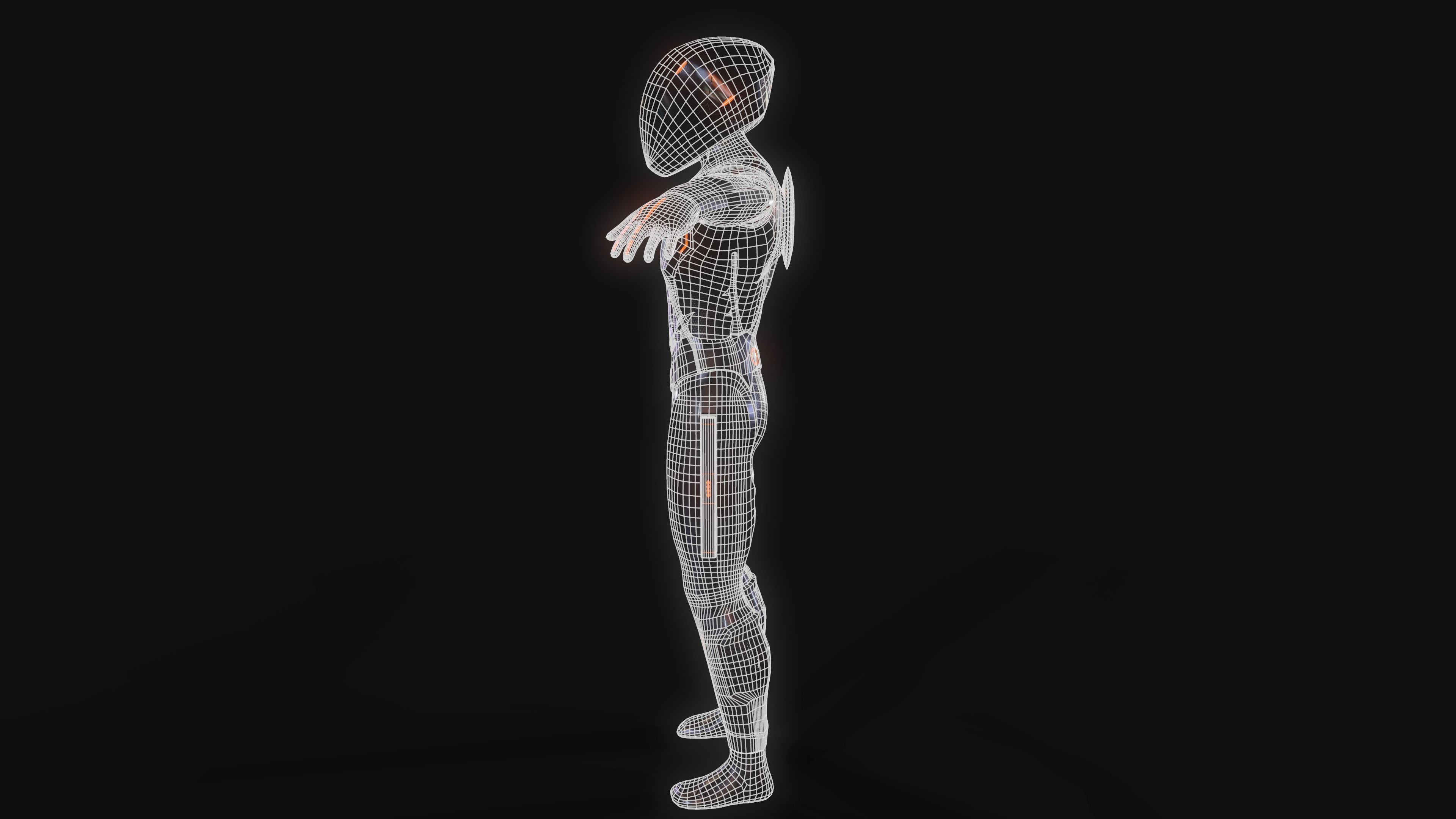 Rinzler and Tron - Tron Legacy Low-poly 3D model_17