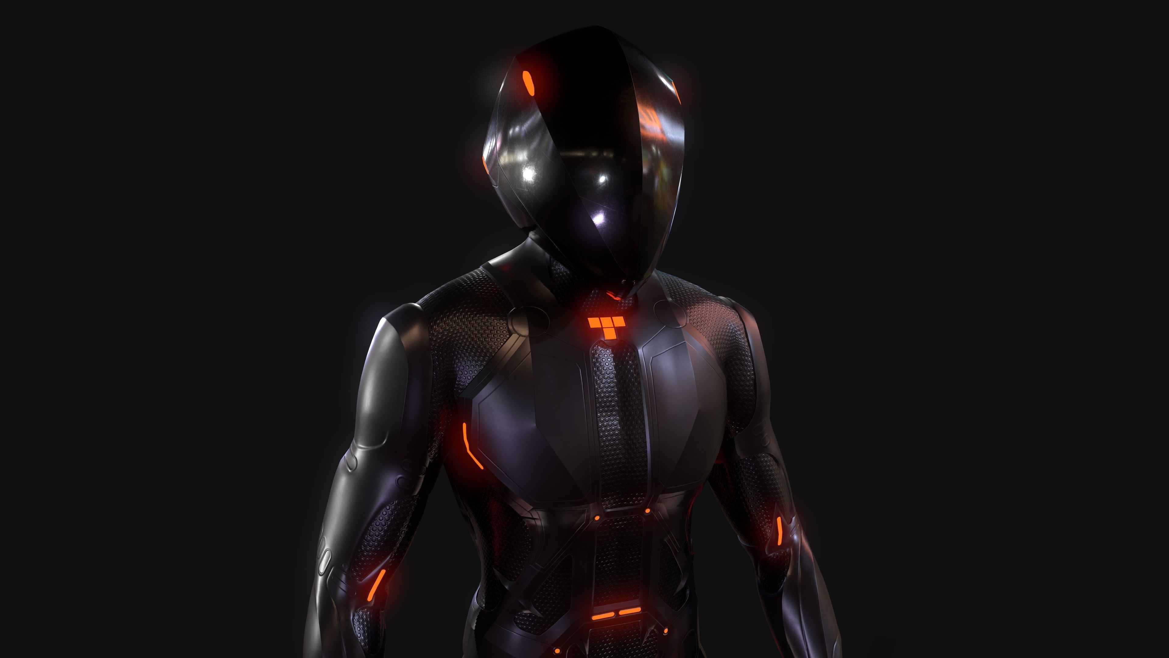 Rinzler and Tron - Tron Legacy Low-poly 3D model_4