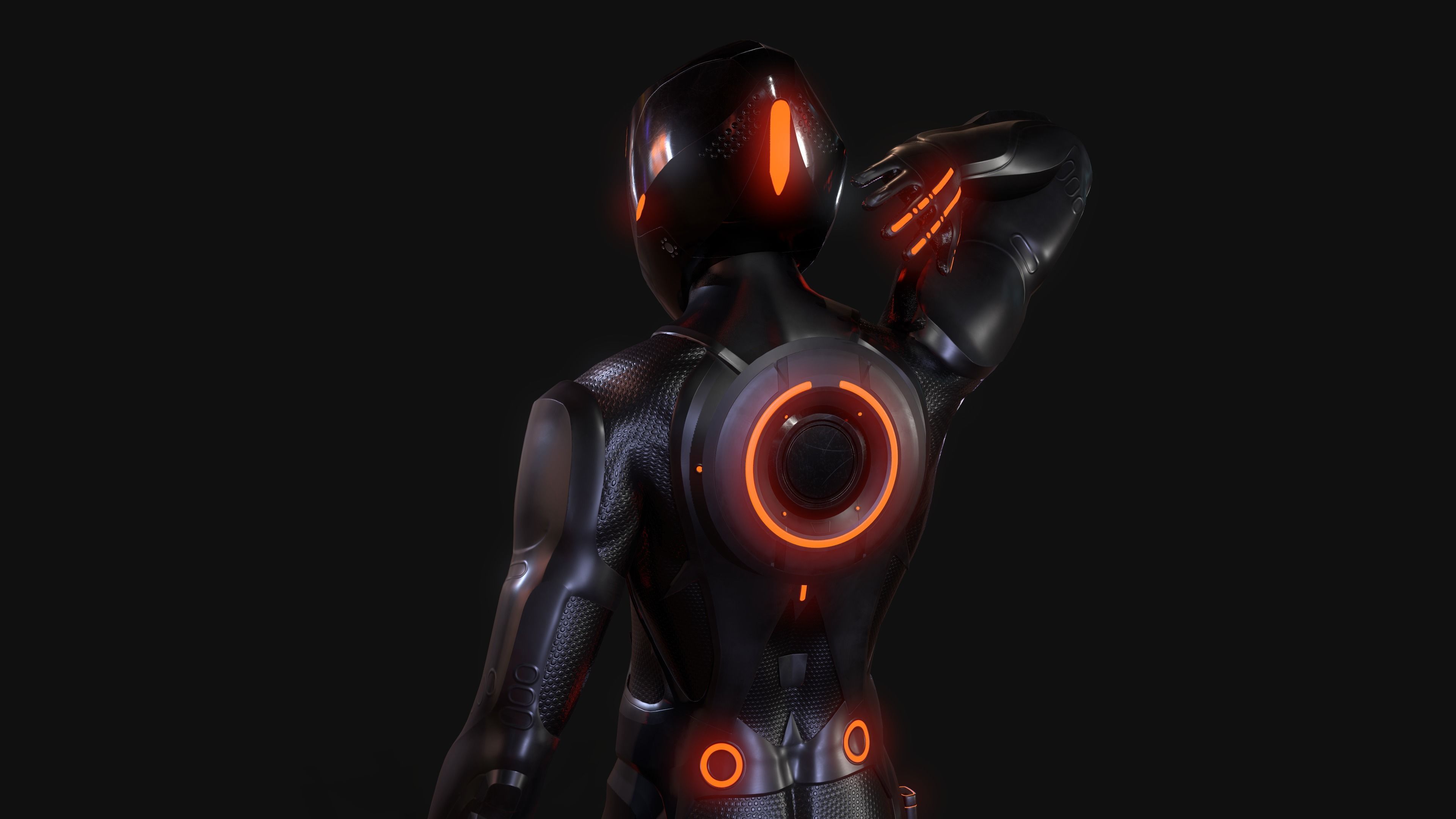 Rinzler and Tron - Tron Legacy Low-poly 3D model_6