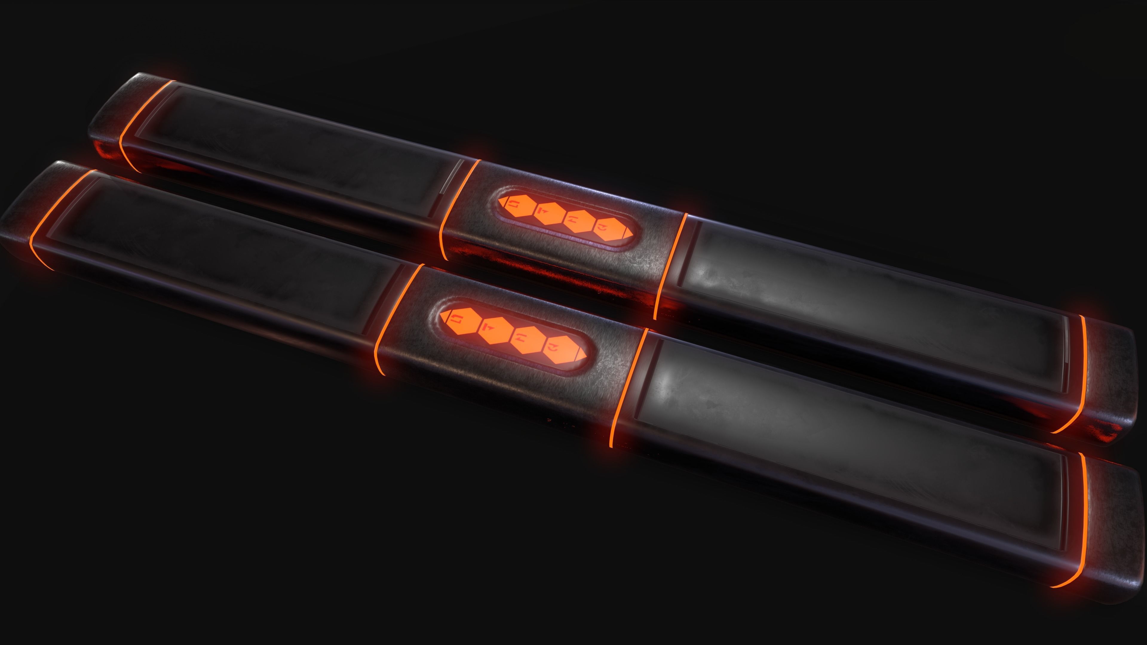 Rinzler and Tron - Tron Legacy Low-poly 3D model_12