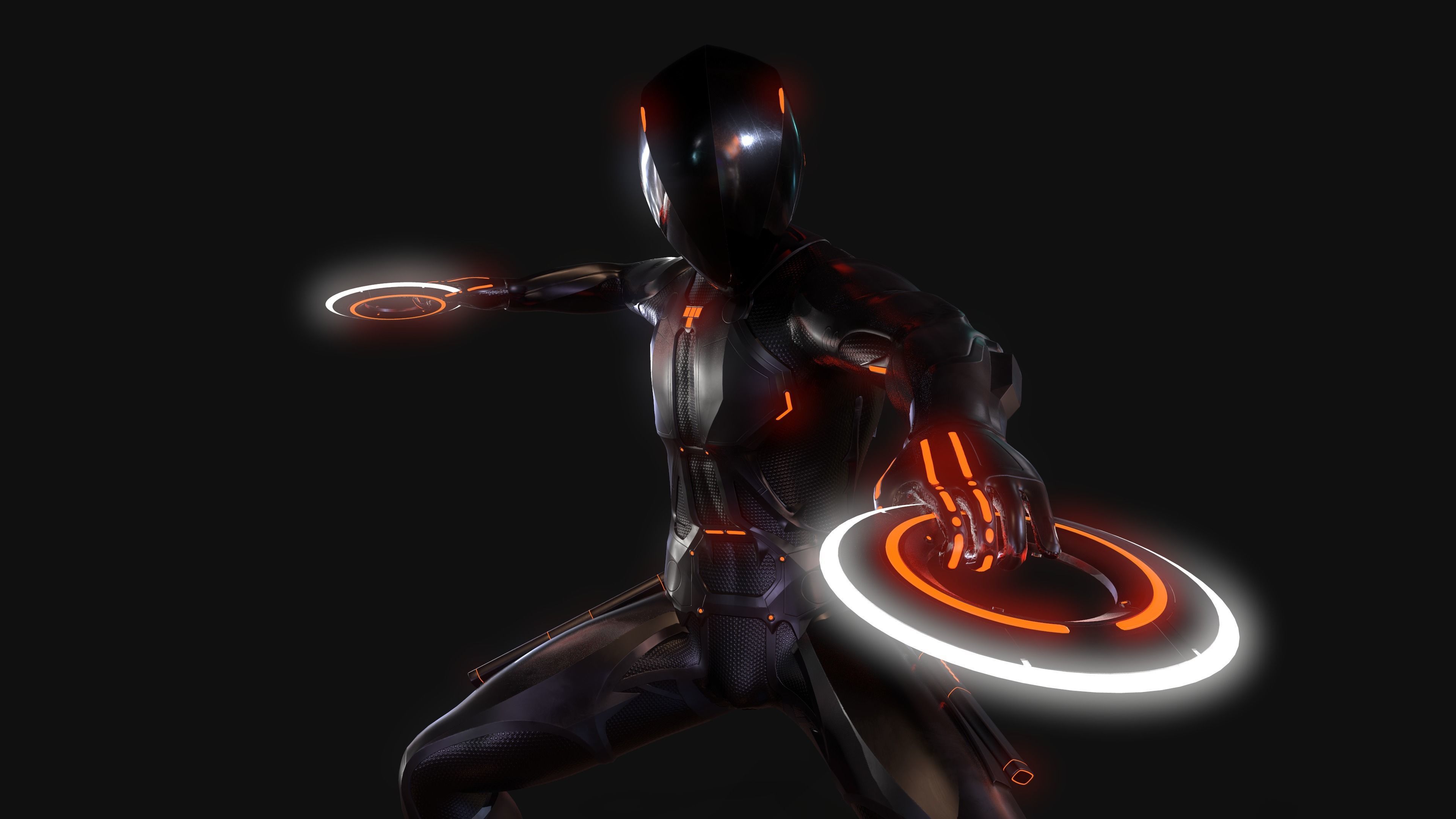 Rinzler and Tron - Tron Legacy Low-poly 3D model_8
