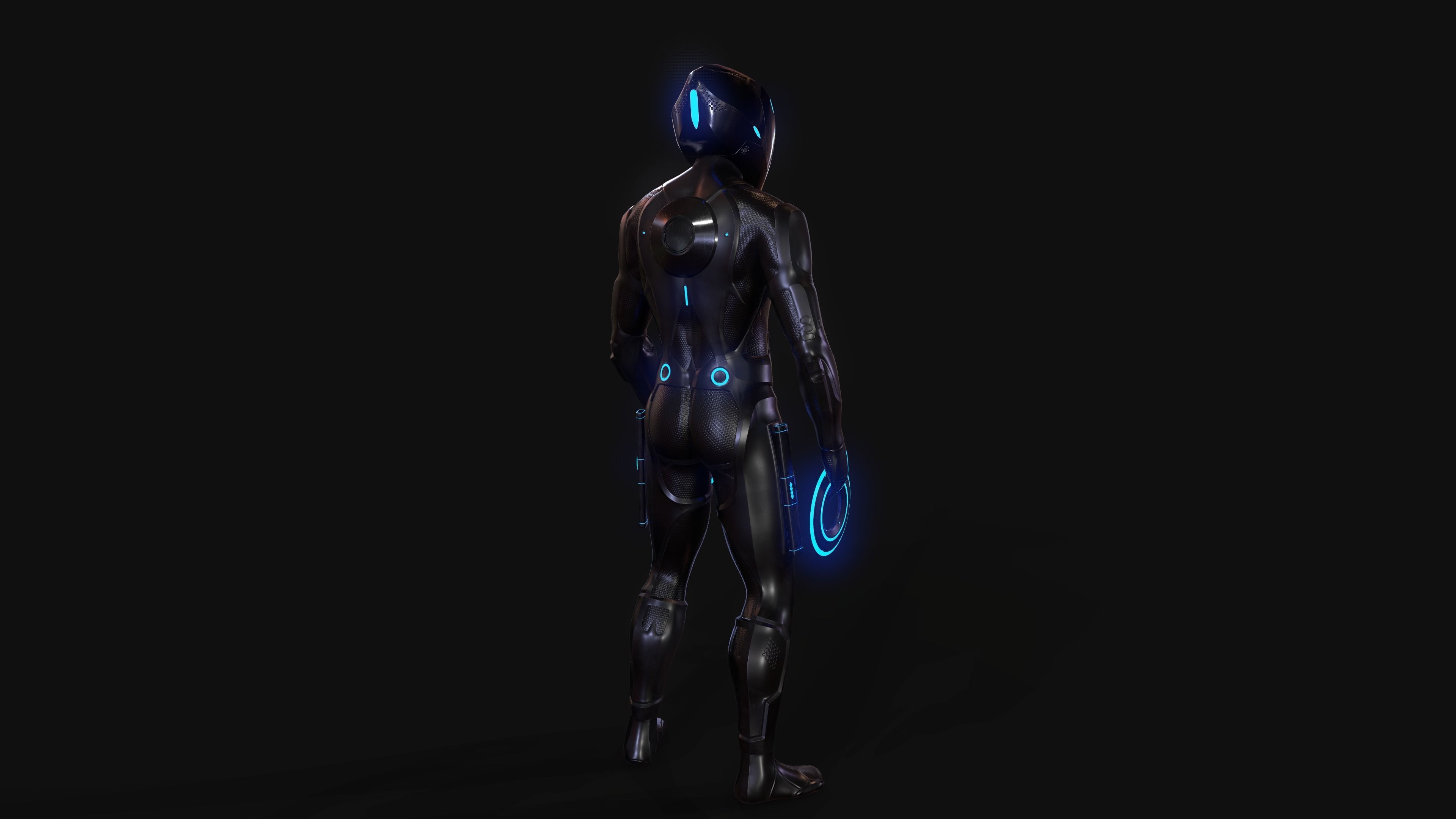Rinzler and Tron - Tron Legacy Low-poly 3D model_3