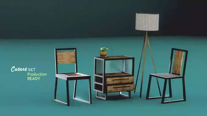 Interior corner set  industrial design