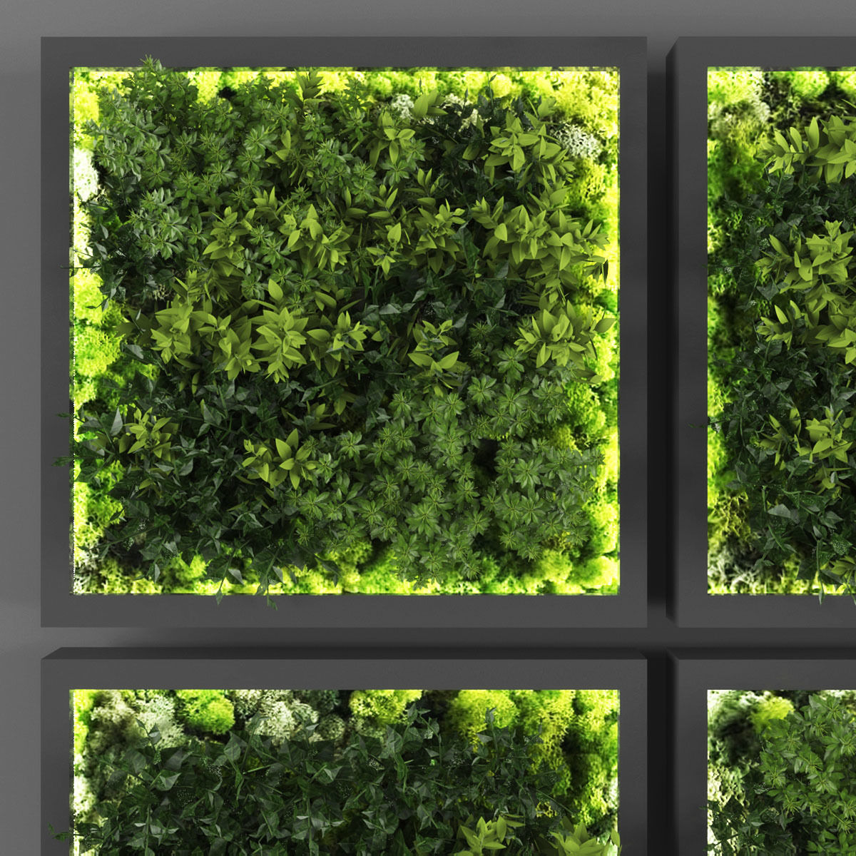 Vertical garden 140 Low-poly 3D model_1