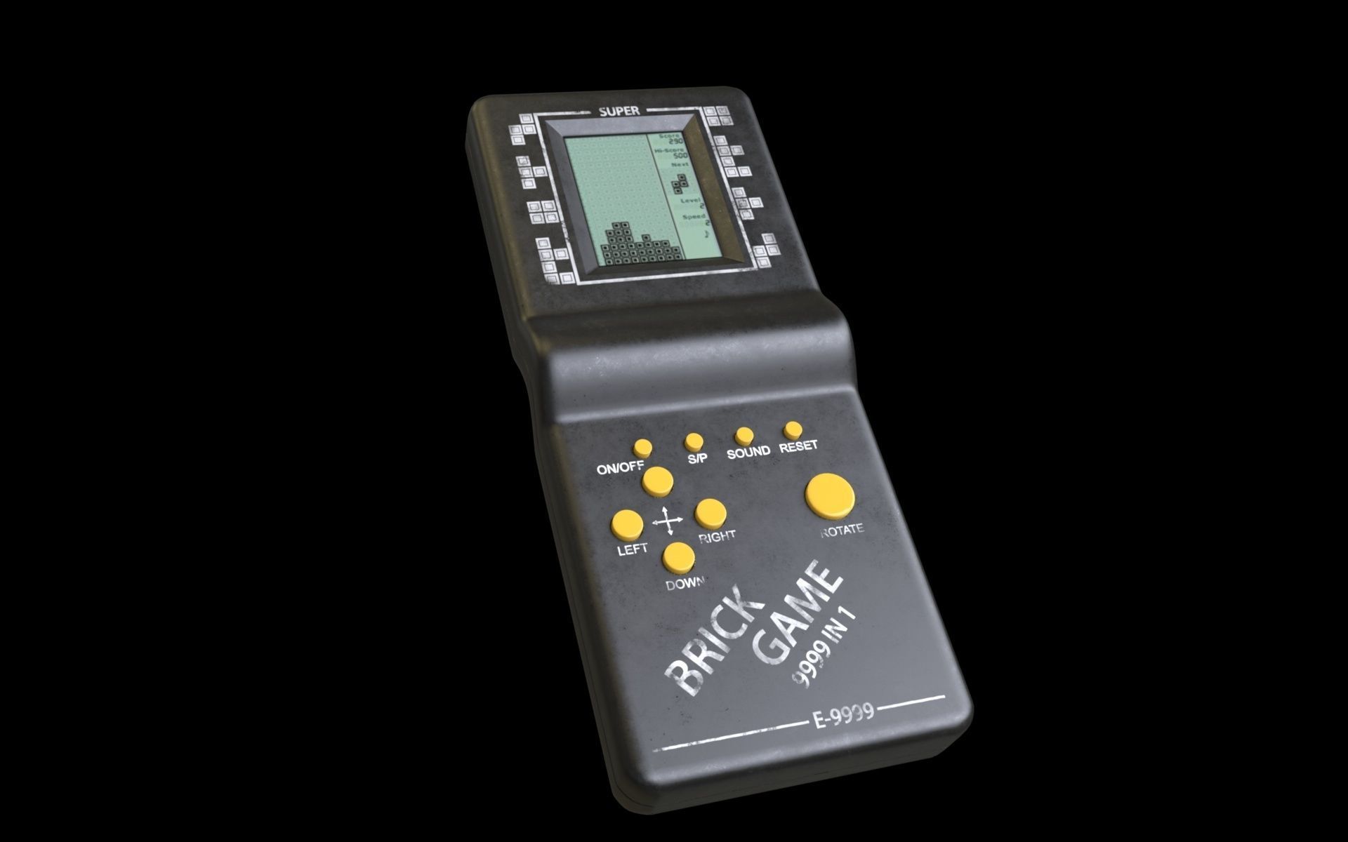 3D Tetris Handheld game machine 3D model_4