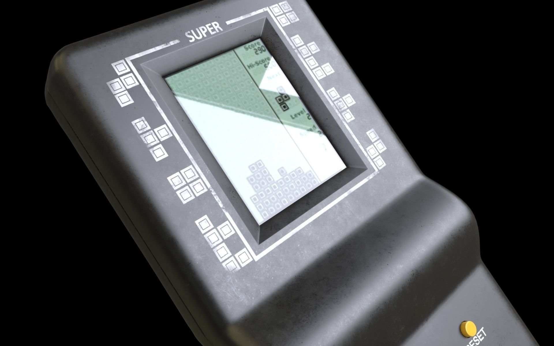 3D Tetris Handheld game machine 3D model_3