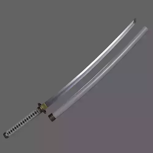 PBR Katana Japanese Sword White V2
