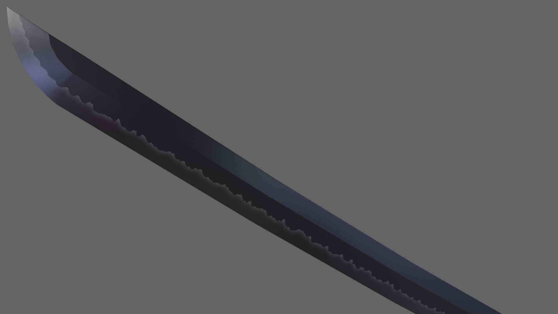 PBR Katana Japanese Sword White V2 Low-poly 3D model_10