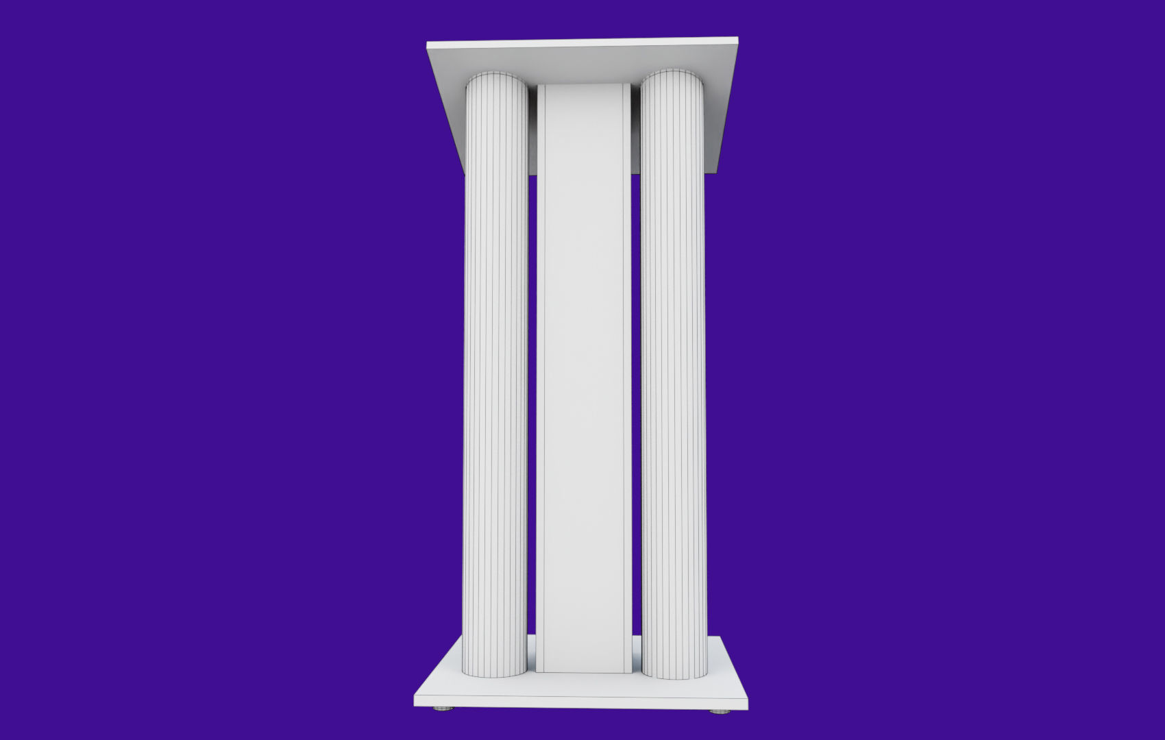 Pulpit With Metal Columns Low-poly 3D model_11