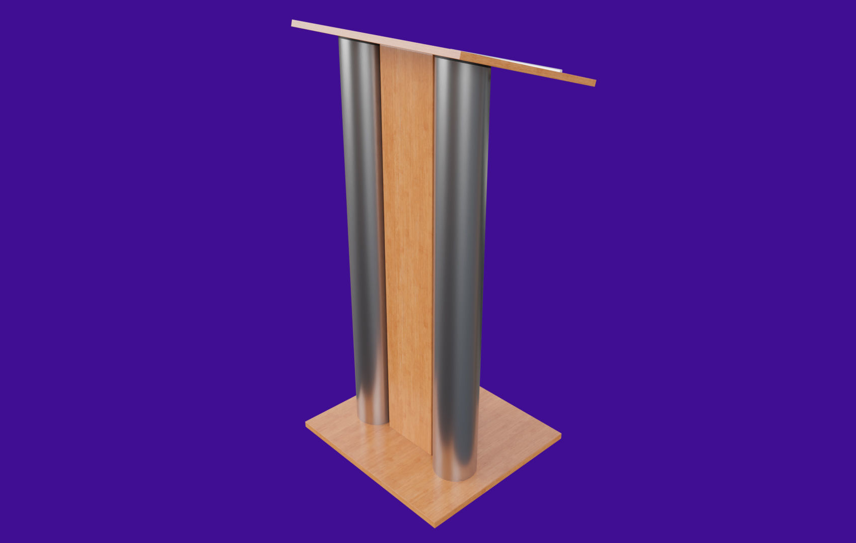 Pulpit With Metal Columns Low-poly 3D model_13