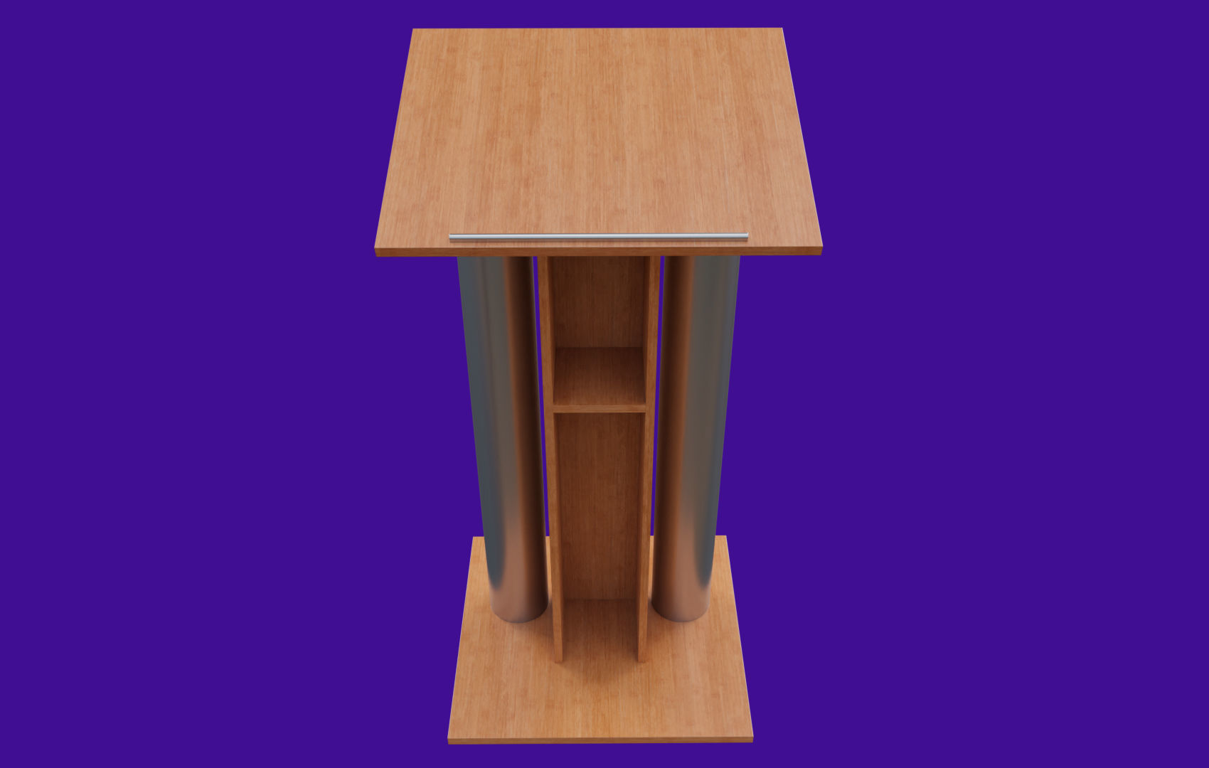 Pulpit With Metal Columns Low-poly 3D model_6