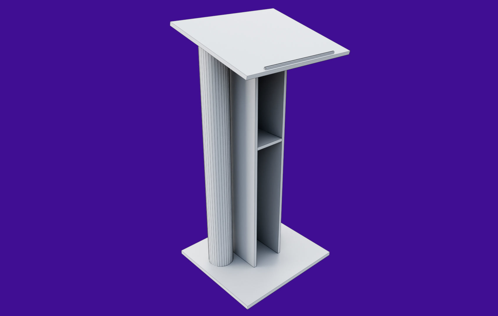 Pulpit With Metal Columns Low-poly 3D model_22