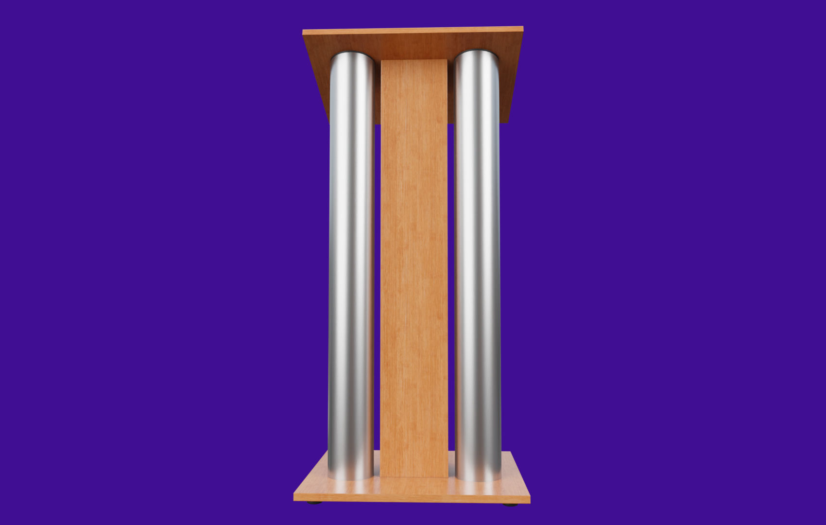 Pulpit With Metal Columns Low-poly 3D model_5