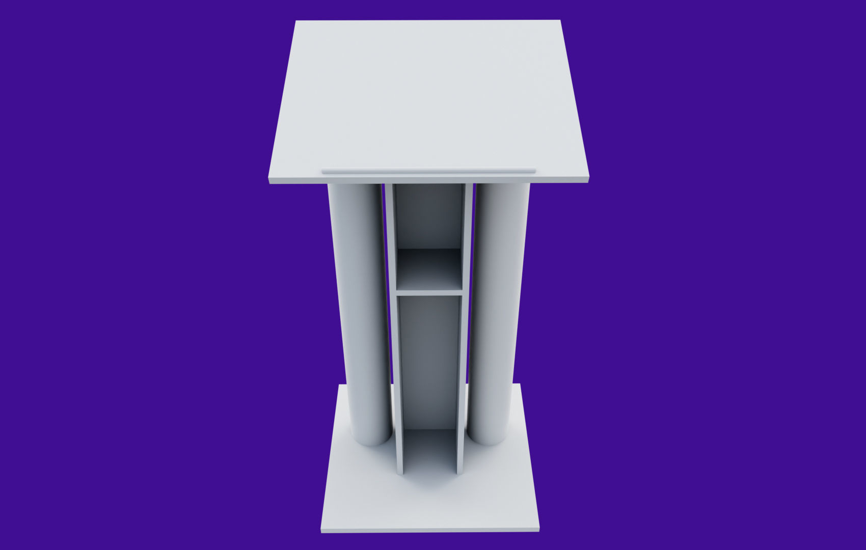 Pulpit With Metal Columns Low-poly 3D model_14