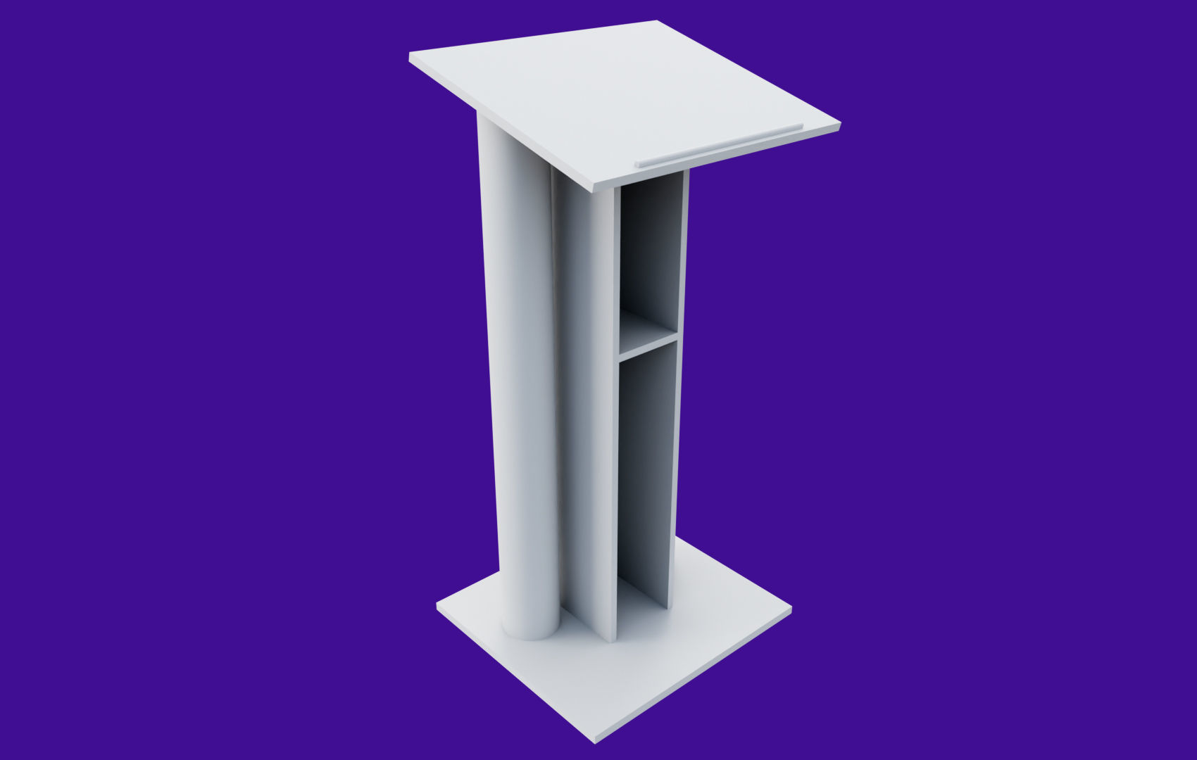 Pulpit With Metal Columns Low-poly 3D model_7