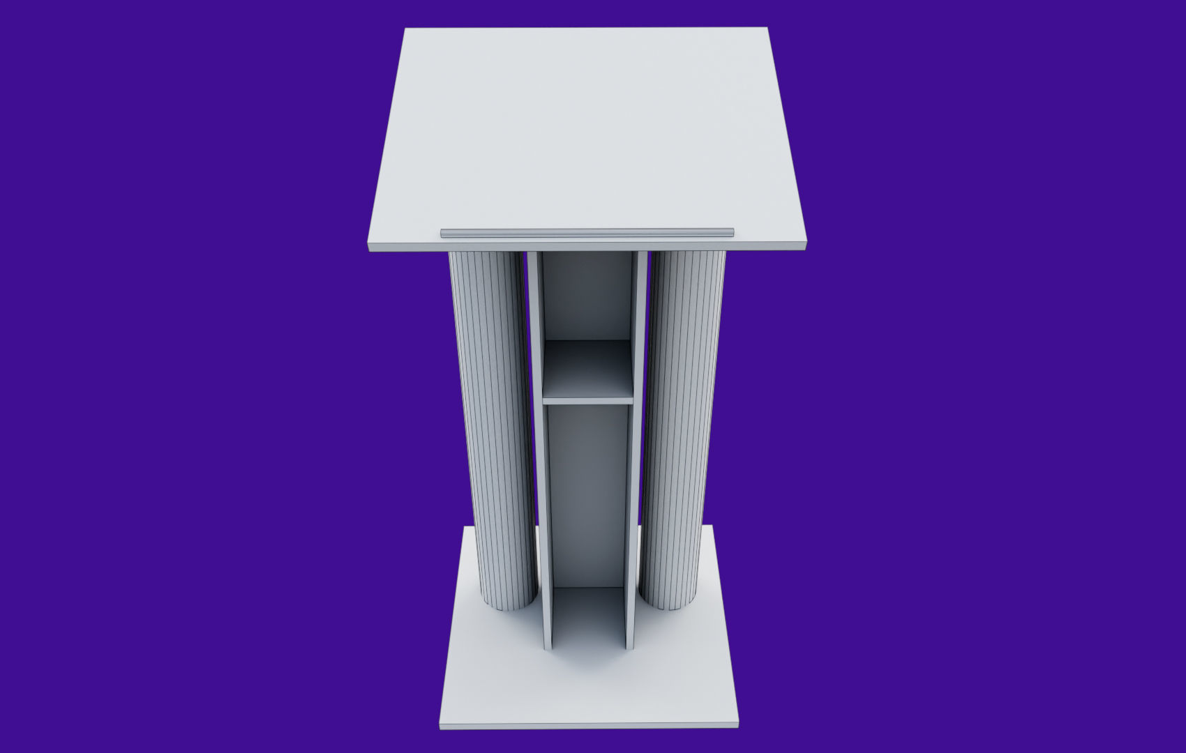 Pulpit With Metal Columns Low-poly 3D model_31