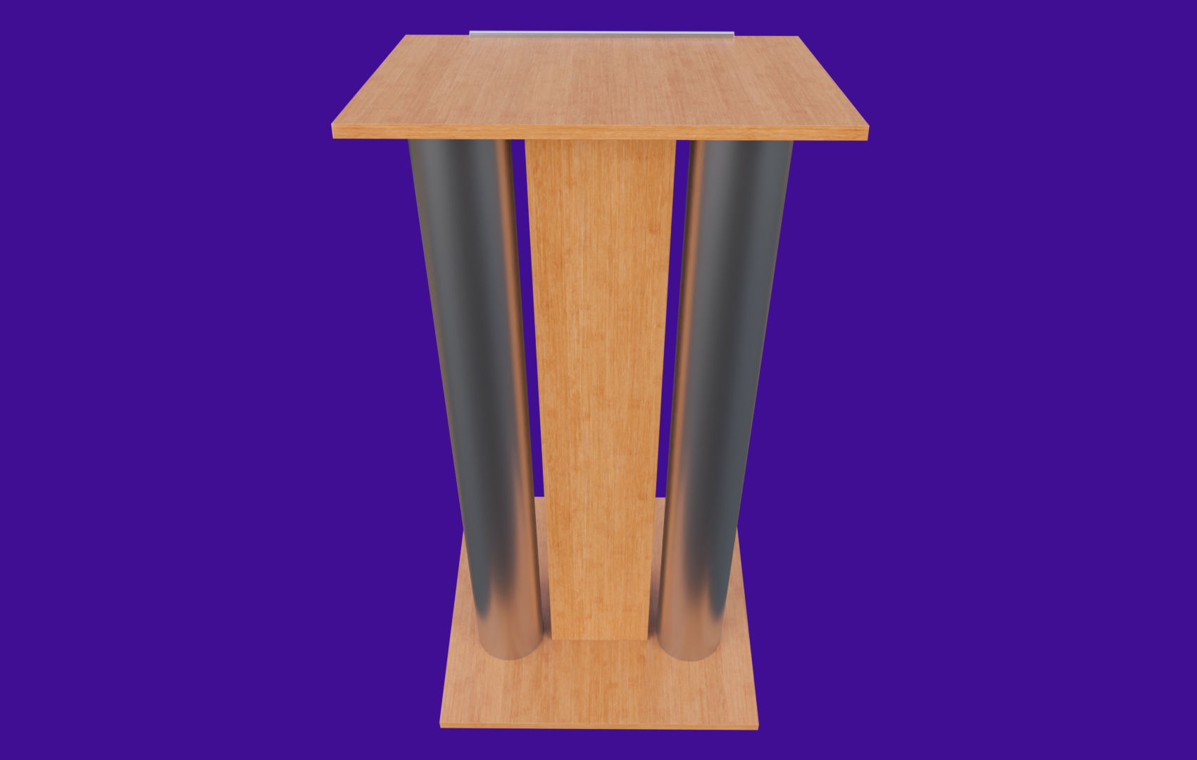 Pulpit With Metal Columns Low-poly 3D model_3