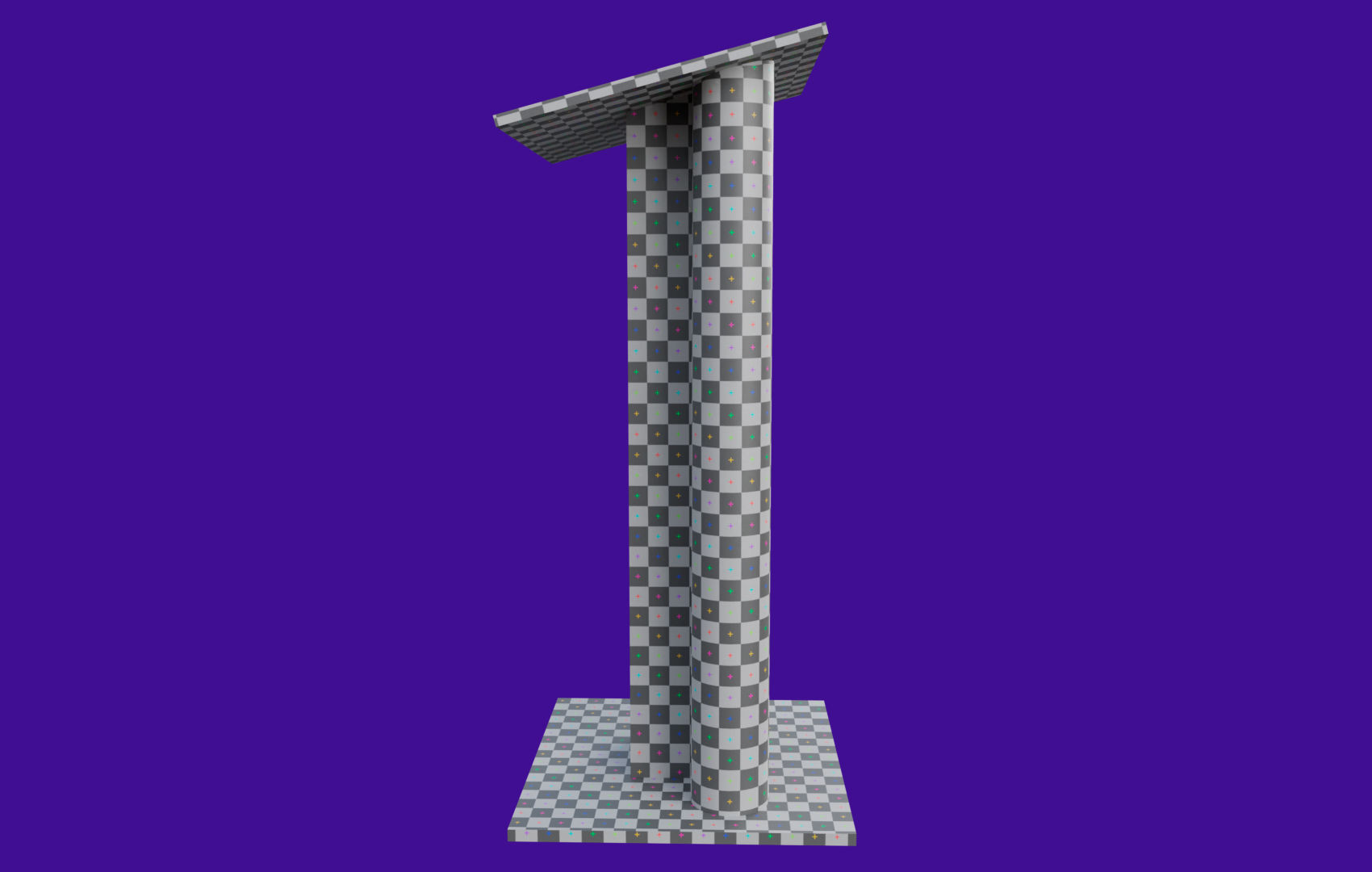 Pulpit With Metal Columns Low-poly 3D model_29