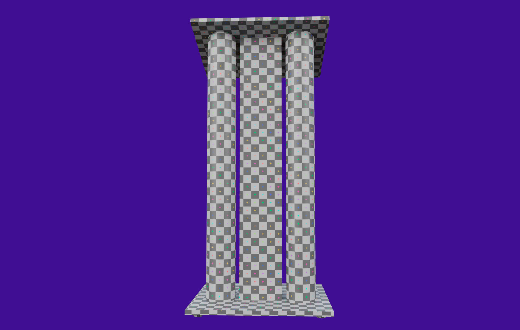 Pulpit With Metal Columns Low-poly 3D model_23