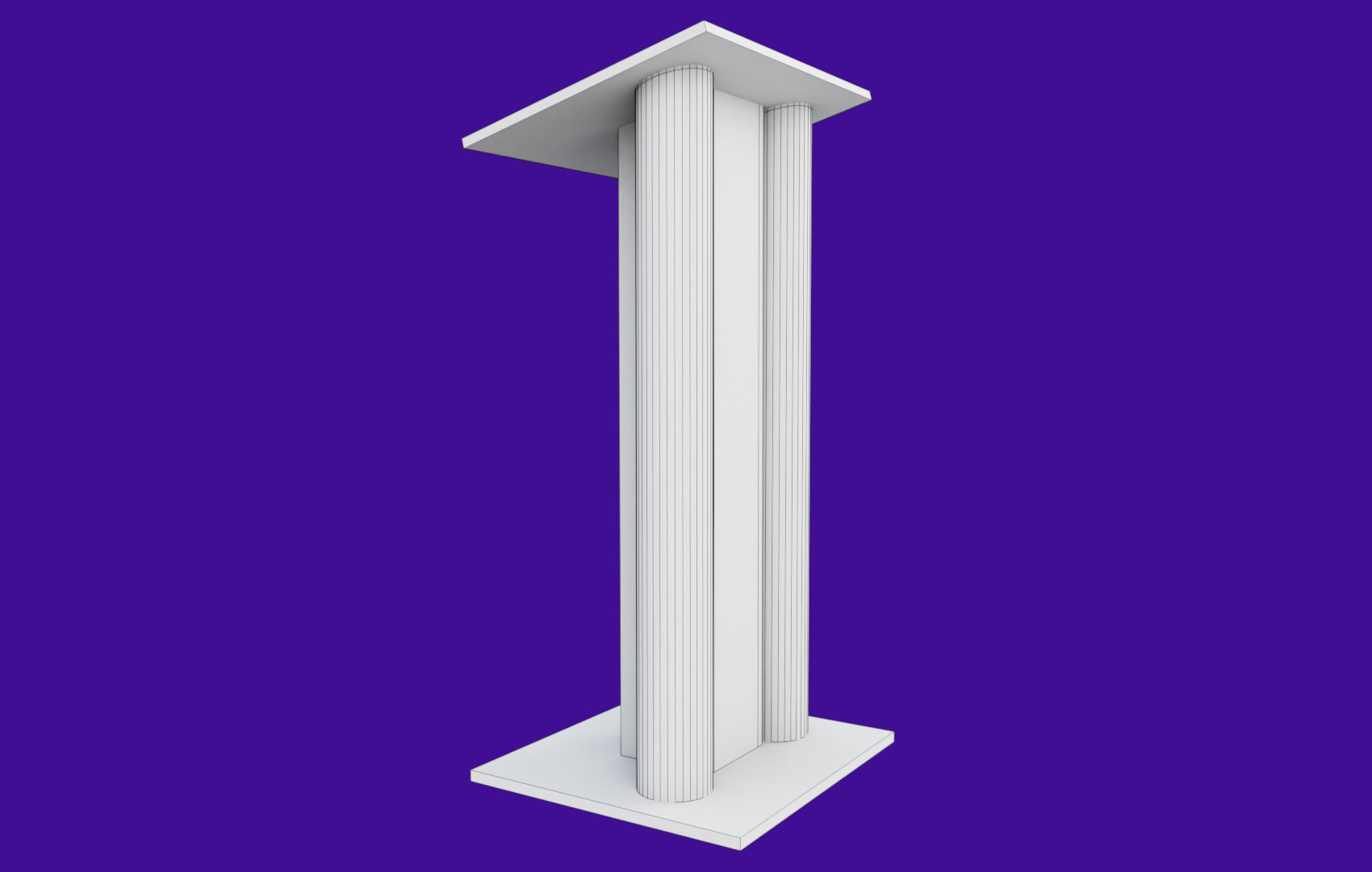 Pulpit With Metal Columns Low-poly 3D model_19