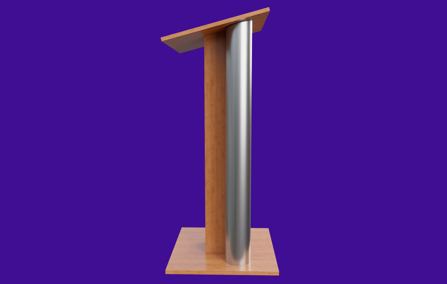 Pulpit With Metal Columns Low-poly 3D model_17