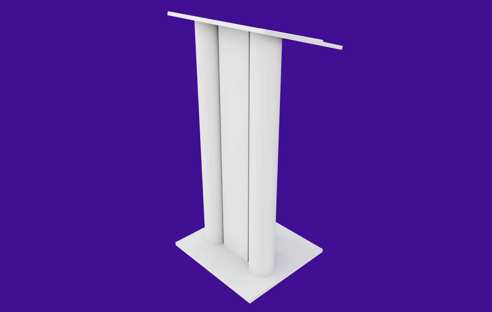 Pulpit With Metal Columns Low-poly 3D model_33