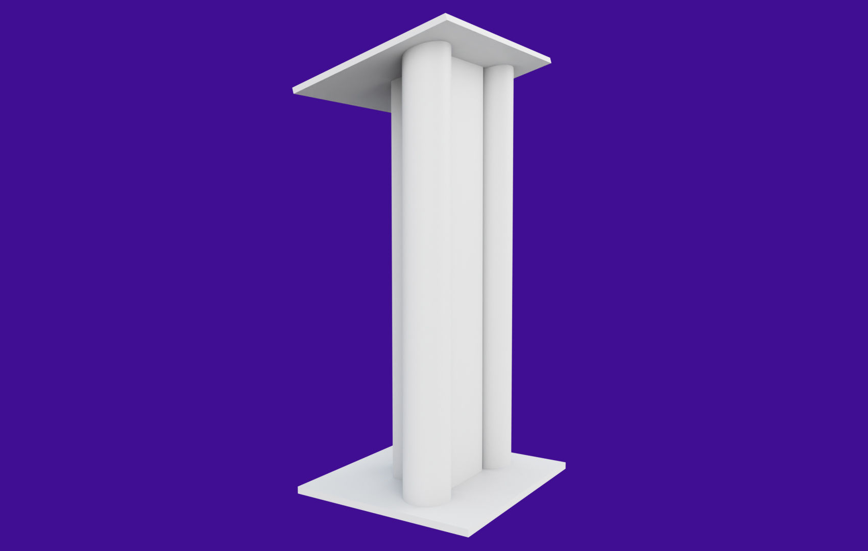 Pulpit With Metal Columns Low-poly 3D model_24