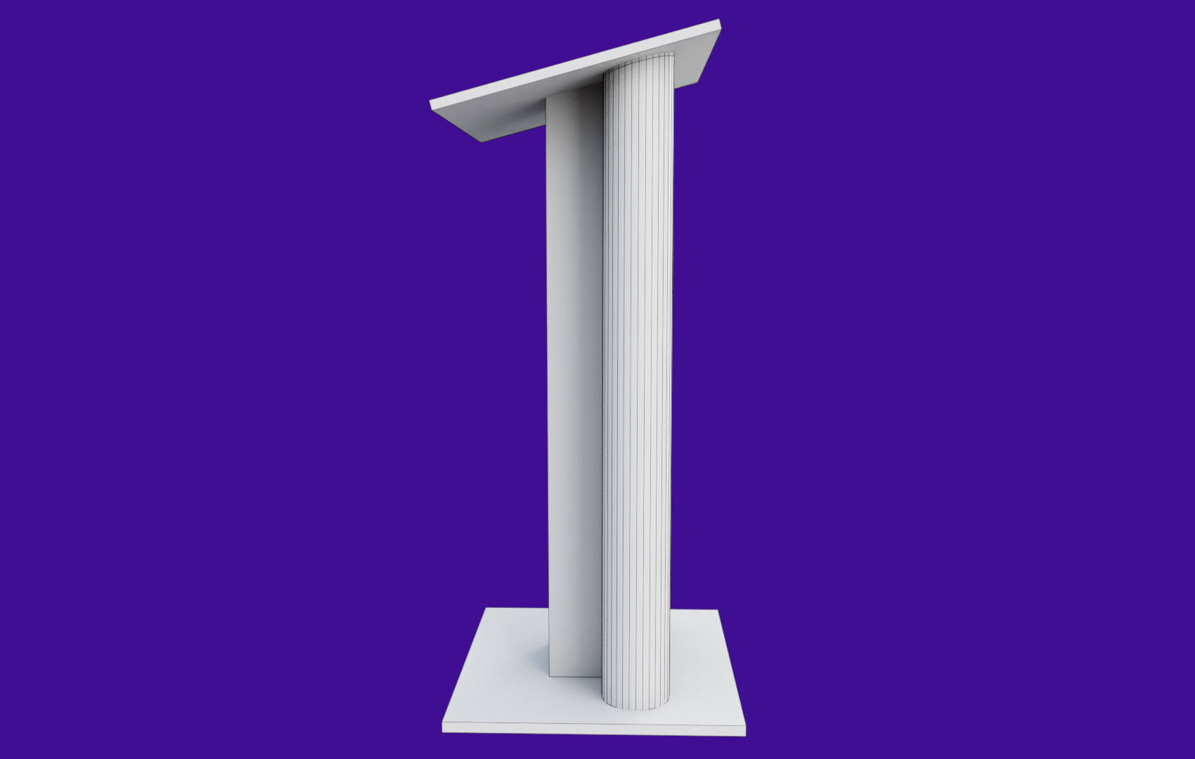 Pulpit With Metal Columns Low-poly 3D model_28