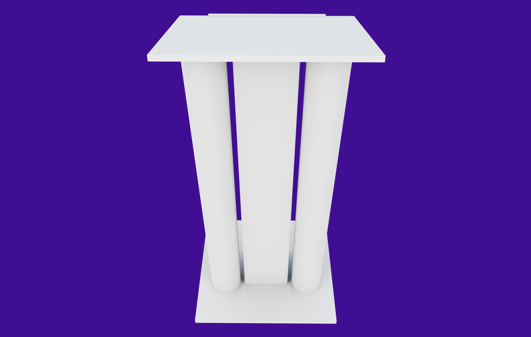 Pulpit With Metal Columns Low-poly 3D model_10